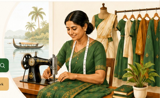 Kerala tailor at work